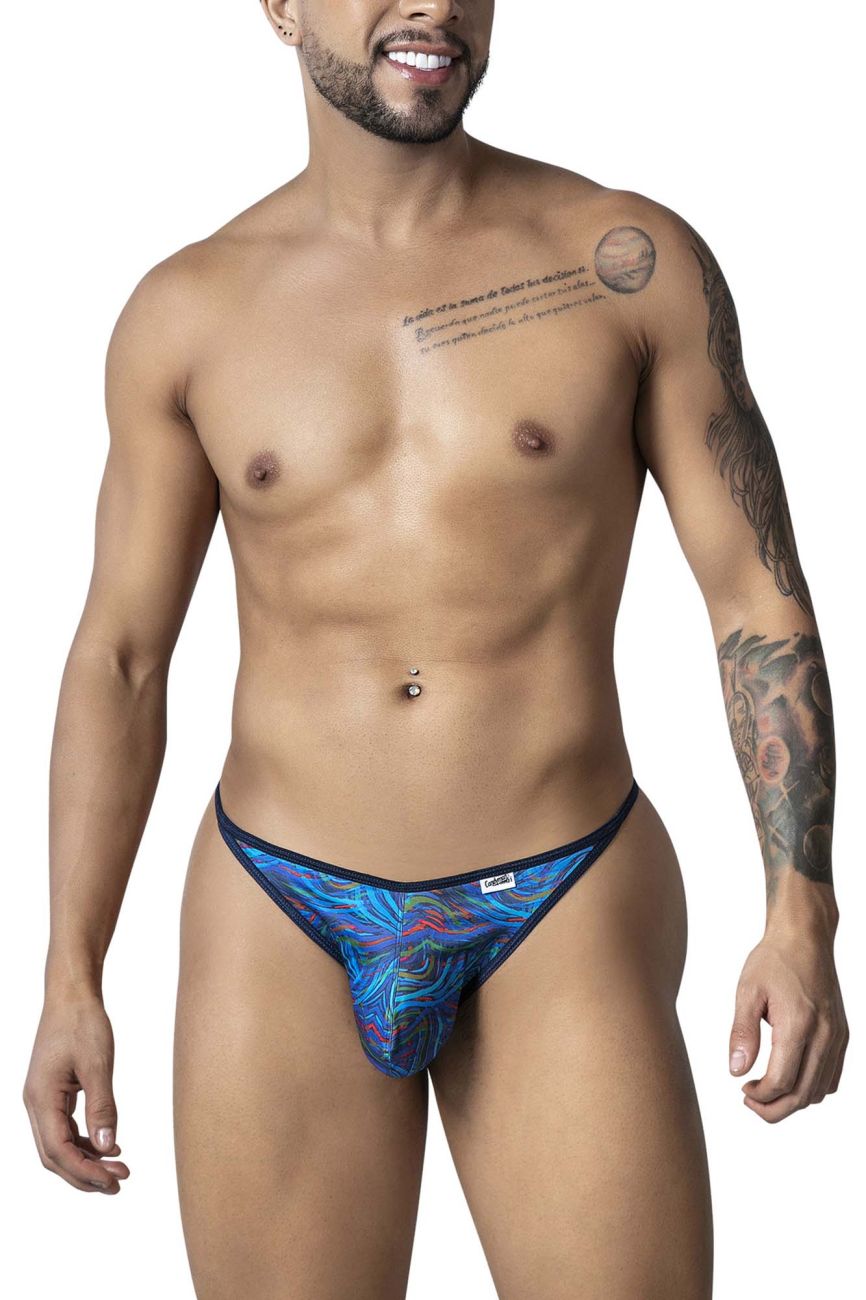 CandyMan Men's Underwear 99875 Seawater Thongs Color Multicolor Print
