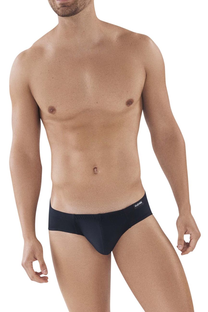 Clever Moda Men's Underwear 519940 2PK Australian Briefs Color Black-White