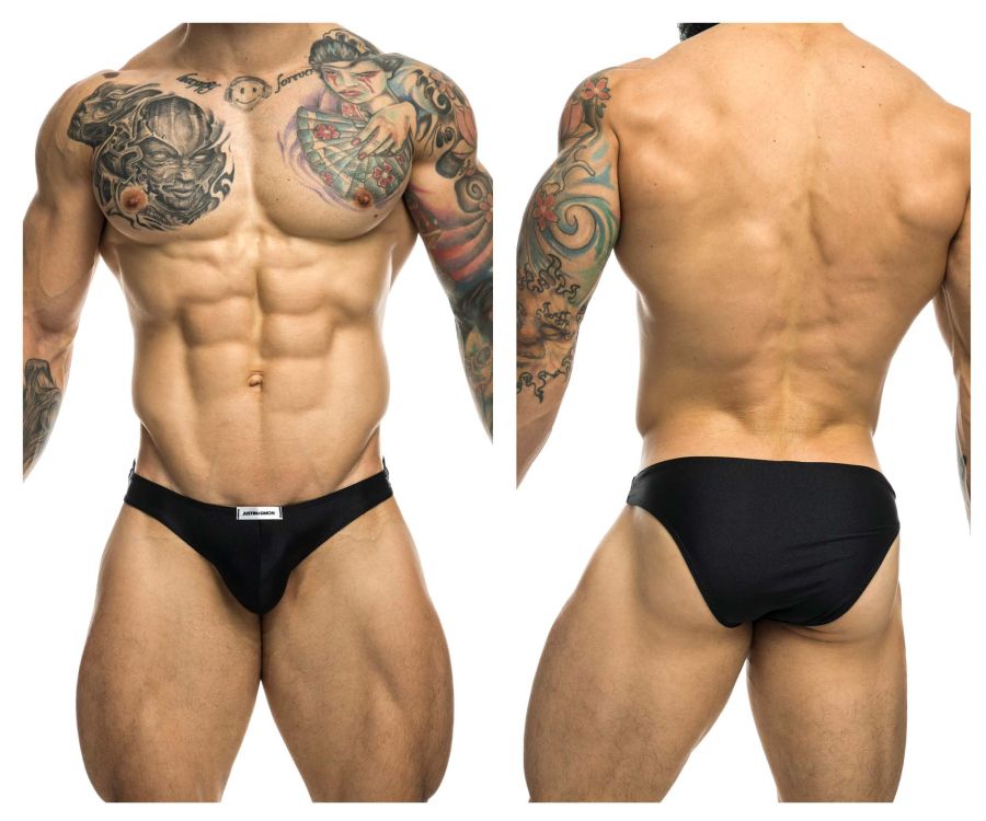 JUSTIN+SIMON Men's Underwear XSJ01 Classic Bikini Color Black