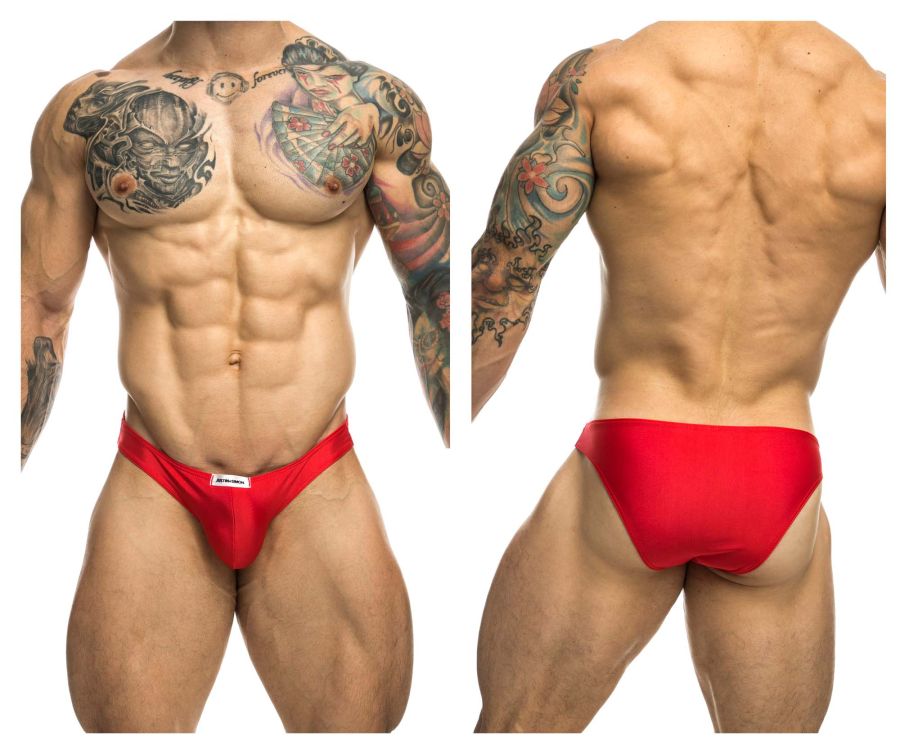 JUSTIN+SIMON Men's Underwear XSJ01 Classic Bikini Color Red