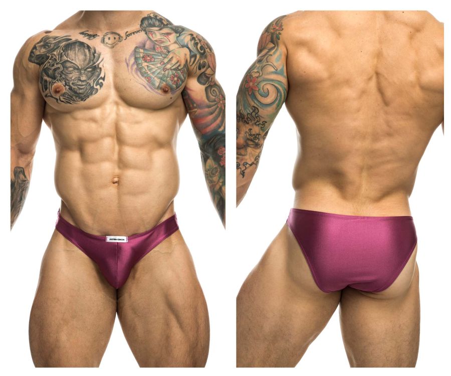 JUSTIN+SIMON Men's Underwear XSJ01 Classic Bikini Color Wine