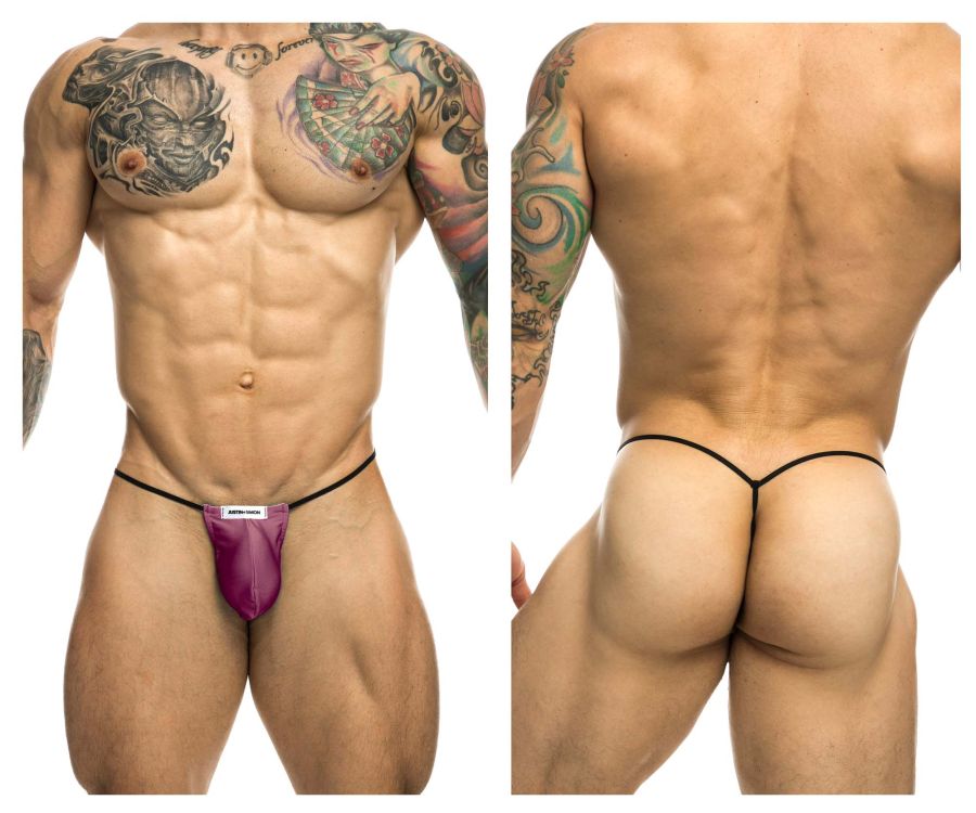 JUSTIN+SIMON Men's Underwear XSJ02 Classic G-String Bulge Color Wine
