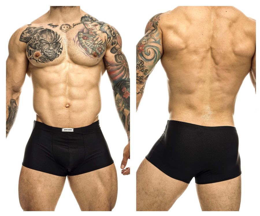 JUSTIN+SIMON Men's Underwear XSJ08 Classic Trunks Color Black