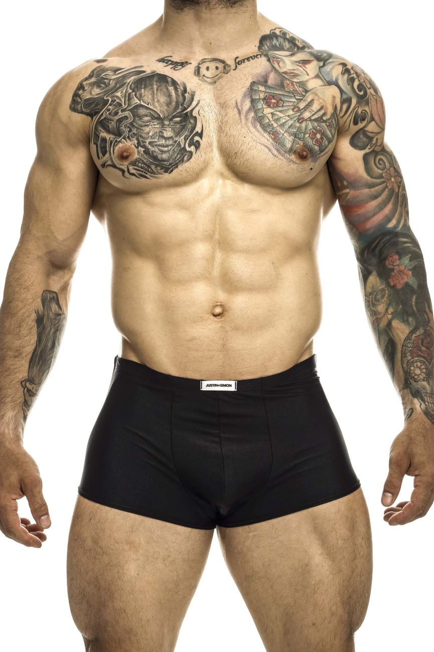 JUSTIN+SIMON Men's Underwear XSJ08 Classic Trunks Color Black