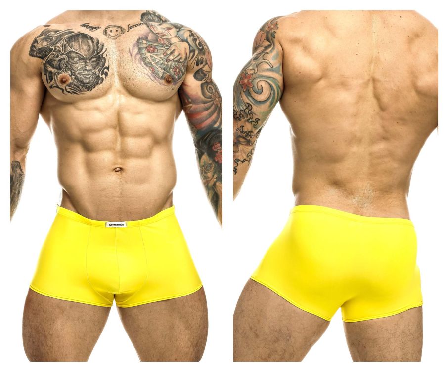 JUSTIN+SIMON Men's Underwear XSJ08 Classic Trunks Color Yellow