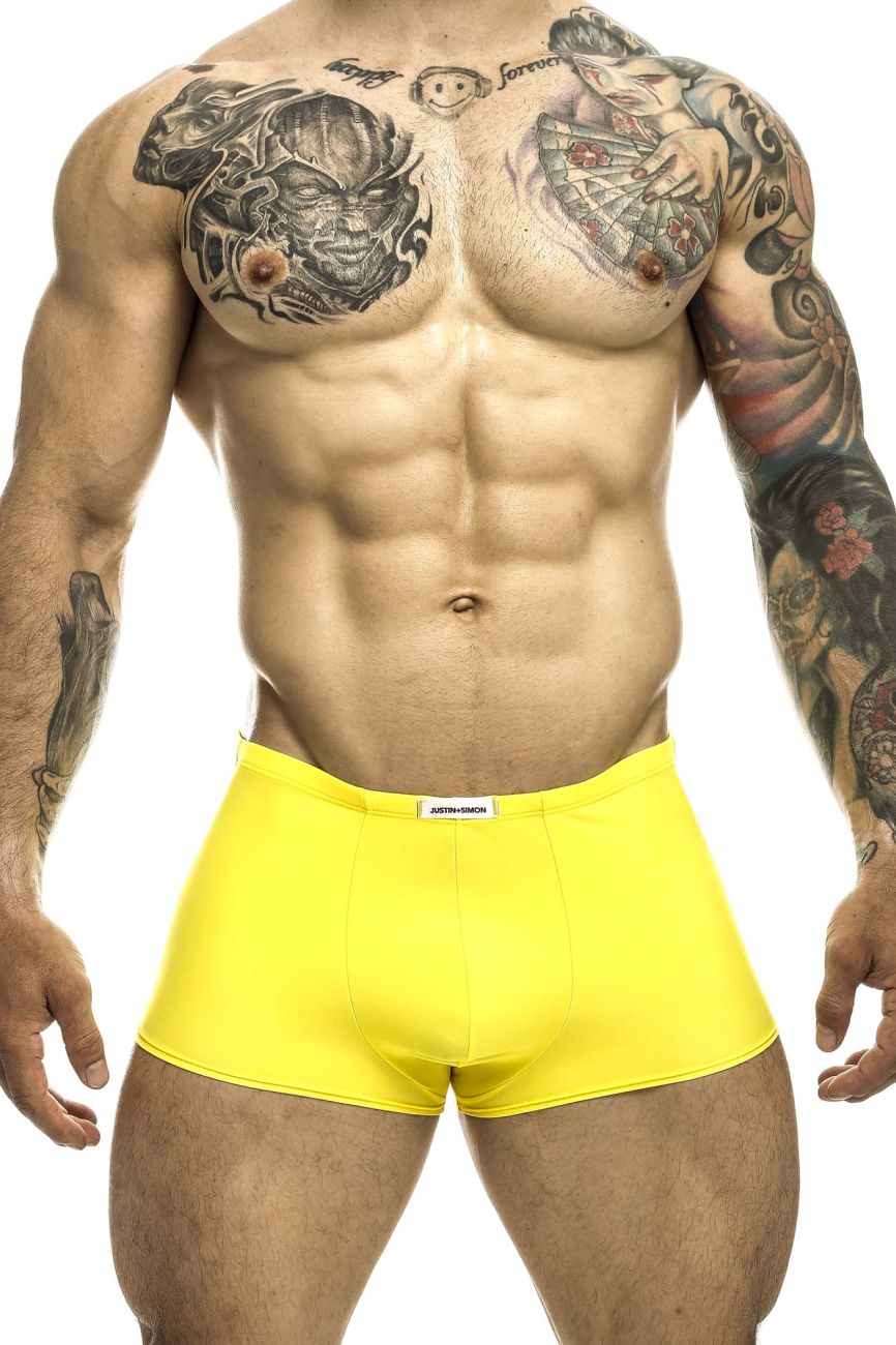 JUSTIN+SIMON Men's Underwear XSJ08 Classic Trunks Color Yellow
