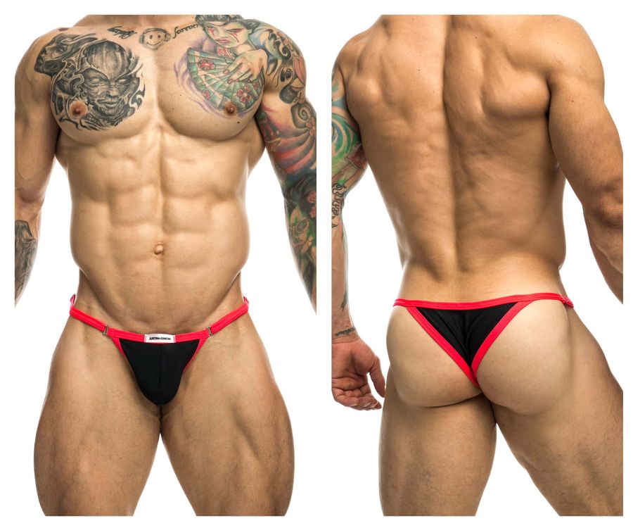 JUSTIN+SIMON Men's Underwear XSJ12 Bikini One Color Black