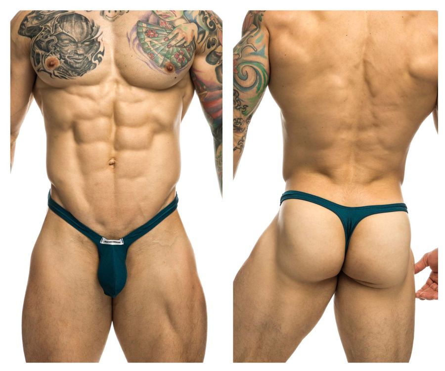 JUSTIN+SIMON Men's Underwear XSJBU02 Bulge Thongs Color Opal Green