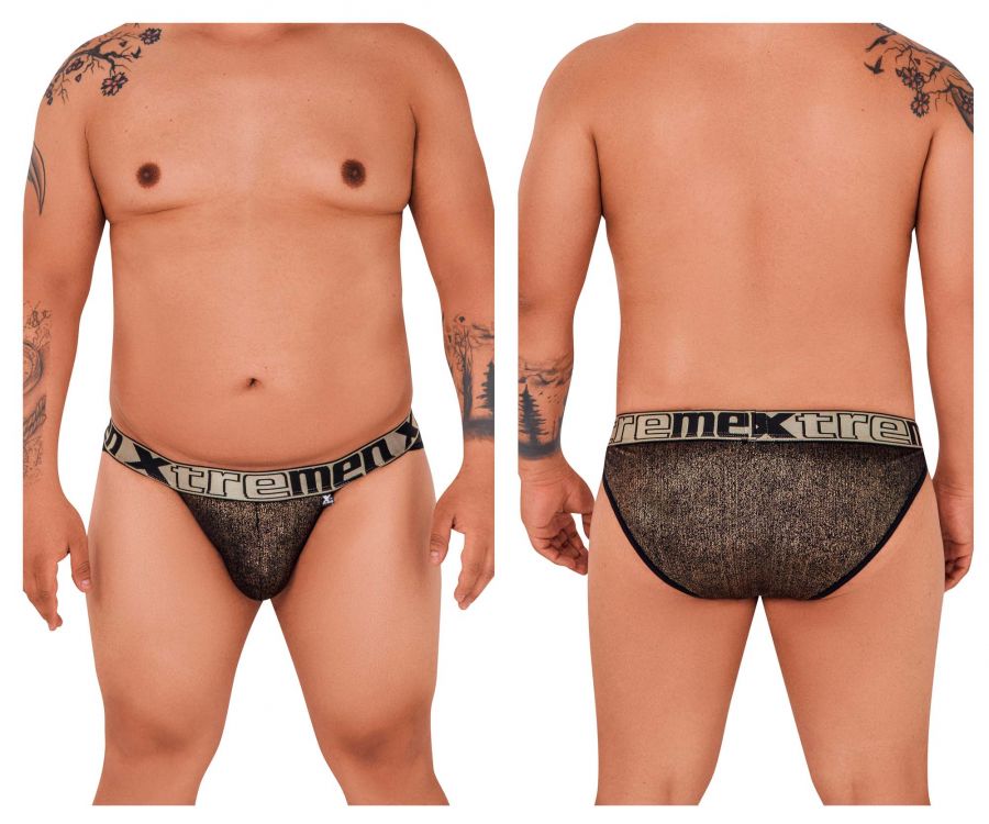 Xtremen Men's Underwear 91089X Frice Microfiber Bikini Color Black