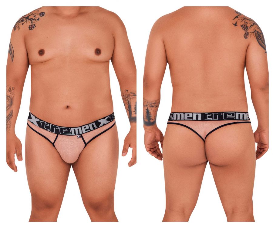 Xtremen Men's Underwear 91091X Frice Microfiber Thongs Color Pink