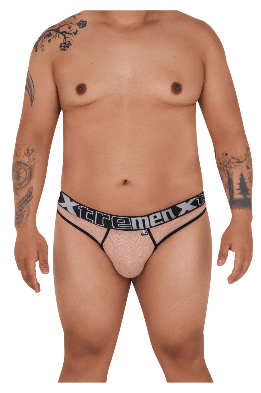 Xtremen Men's Underwear 91091X Frice Microfiber Thongs Color Pink