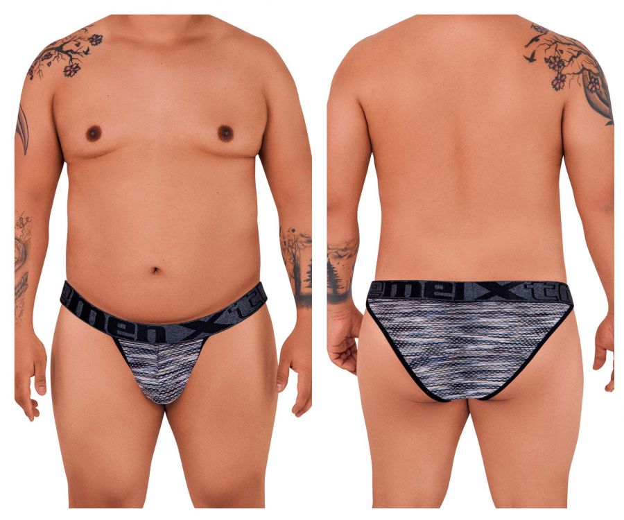 Xtremen Men's Underwear 91098X Microfiber Mesh Bikini Color Black