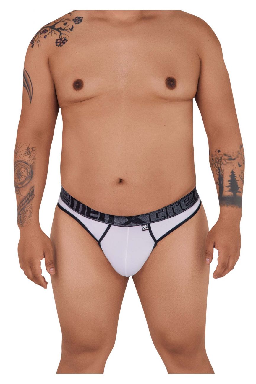 Xtremen Men's Underwear 91101X Microfiber Thongs Color White