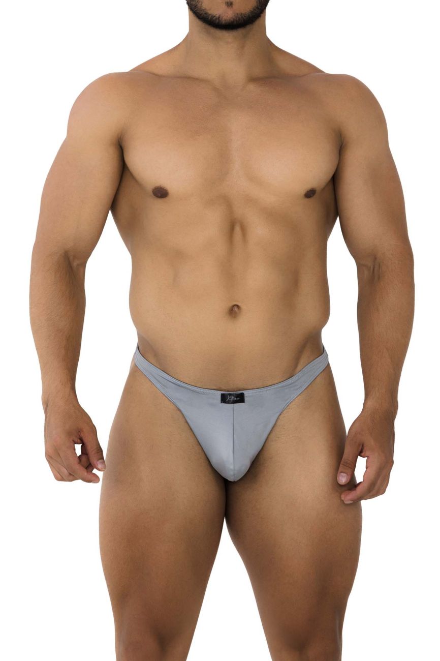 Xtremen Men's Underwear 91203 Microfiber Thongs Color Gray
