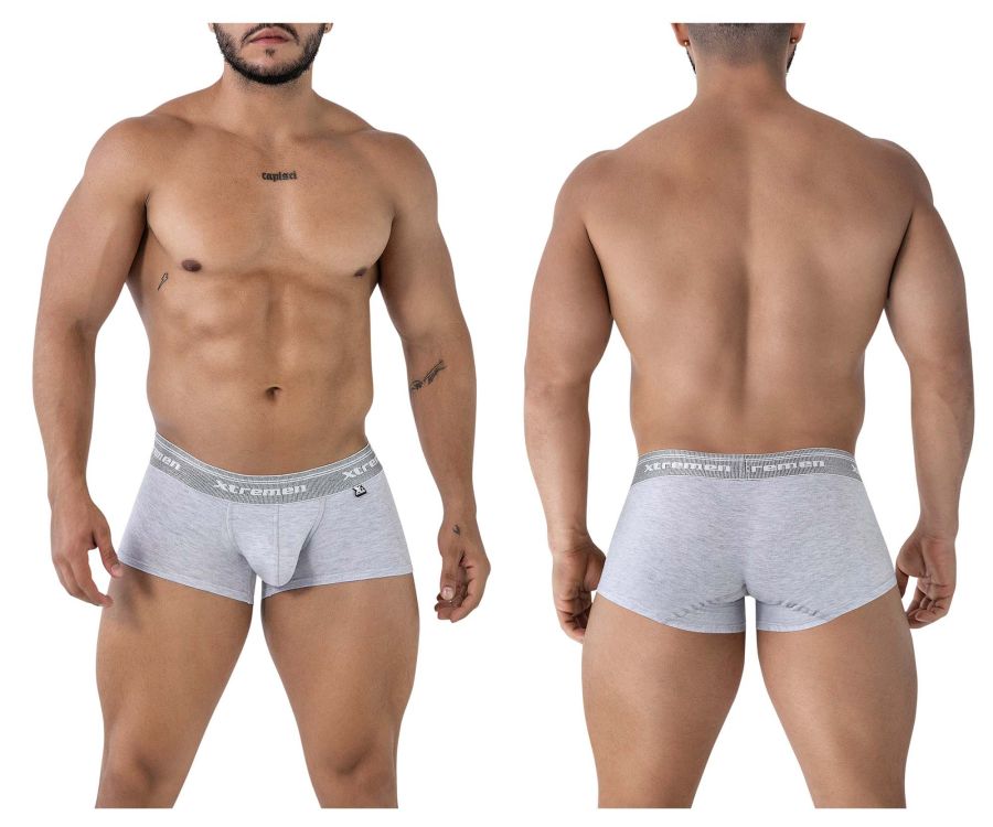 Xtremen Men's Underwear 91205B Cotton Blend Trunks Color Jasper Gray